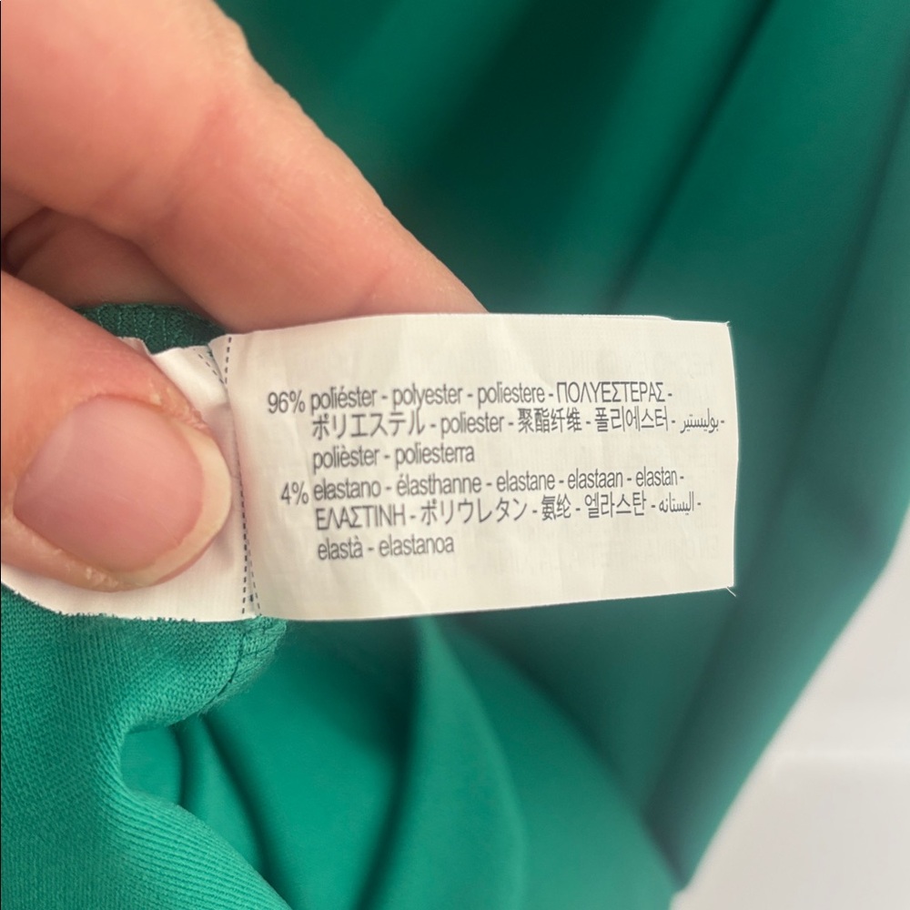 Zara ruched waist emerald green midi dress - Picture 9 of 13